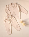 Boys Beige Boat Knitted Polo Tracksuit