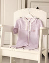 Girls Lilac Knitted Romper