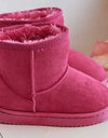 Pink suede boots