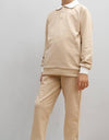 Polo Tracksuit Camel & White
