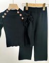 Black Girls Knitted Two Piece