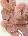 Natural fur vintage pink Pangasa INSTOCK