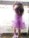 HappyandMini Purple Pom Pom dress