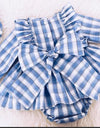 Exclusive Blue Gingham Collection Dress Set ( IN STOCK )