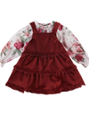 INSTOCK  Deolinda Velvet Rose Pinafore Dress