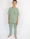 Pocket Sage Green Casuals Luxe Two Piece
