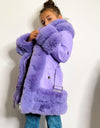 Faux Leather Lilac Coat